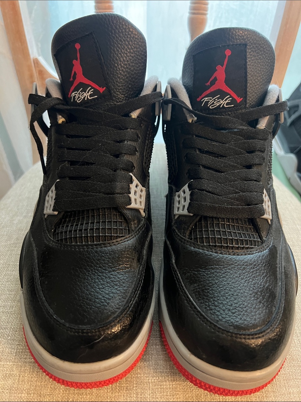 Jordan Black and Red Men's Retro Basketball Sneakers